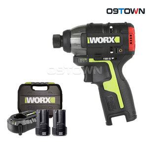 웍스 WU132X 충전 임팩트 드라이버 12V 2.0Ah 2팩 160Nm 원터치비트 2단조절 BL
