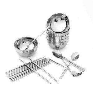 그릇 스텐 캠핑랜드 수저 식기 야외용 6인세트 휴대 (WFHAXVP)