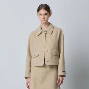 [롯데백화점]씨씨콜렉트 금장 버튼 포인트 포켓 스탠카라 코트 (C244MSG001)