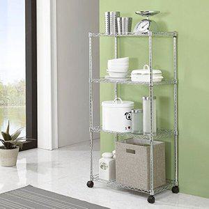 메탈선반 600 4단 메탈랙 틈새수납 이동식 진열대이동-W396829