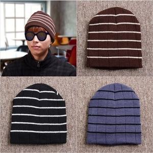 겨울 방한 패션 스트라이프 비니 모자 남성용 선물