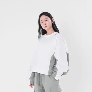 여자 나일론 라그랑 맨투맨 바람막이 트레이닝복 스트링 오버핏