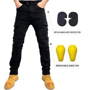 오토바이바지 오토바이 청바지 여행 사이클링 레이서 거리 도로 오토바이 블랙 블루 바지 안전 업그레이드