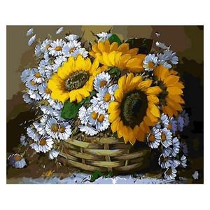 OH-M 명트렌화 유화그리기 A-278 해바라기 데이지 40x50