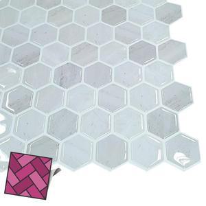 월타일스티커심플 022 베이지 벌집대리석 데코스티커