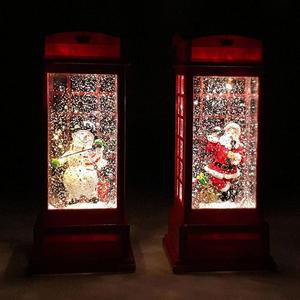 공중전화박스세련 모양 산타 눈사람 워터볼 led 조명장식