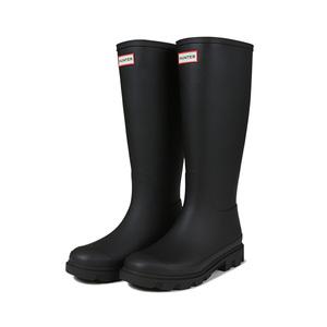 헌터 우먼스 다운포어 톨 레인부츠 여성 장화 블랙 HFRW0001251-BLK