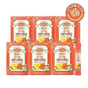 [홀베리]유기농 레몬 자몽즙 6박스(20g*14포*6박스/84포)