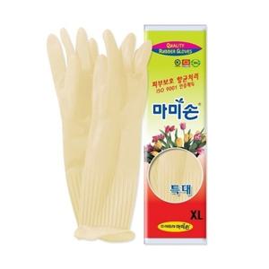 조리용 아이보리 마미손 고무장갑 특대 미색 요리고무장갑