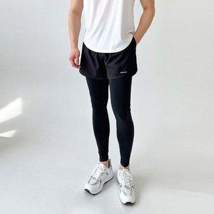 고품질 남성 멀티 포켓 기능성 투인원 레깅스 마라톤 팬츠 속바지일체형바지 남성쇼츠 (WFHNPT1)