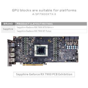Bykski GPU 블록 사파이어 라데온 RX 7900 XTX Nitro + / 펄스 비디오 카드 워터 쿨러 커스텀 PC 냉각 라디