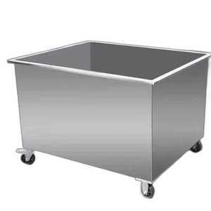 이동식 대형 스텐통 급식 사각 대용량 짬통 주방 용기