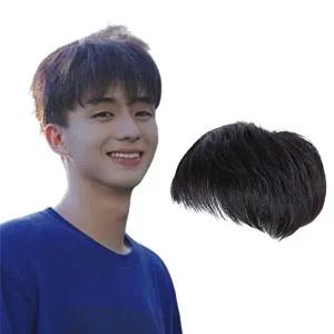 남자 정수리 인모 트렌드 부분 가발 데일리 똑딱핀 탈-WFGGO9H