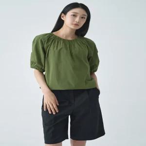 [지센][피어로즈] 셔링넥 퍼프소매 블라우스 LCWSO593_LK