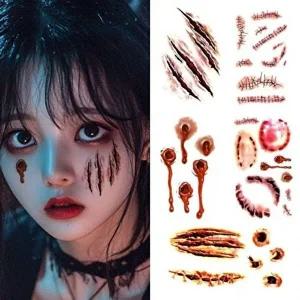 타투 인기 할로윈 스티커 문신 감성 지워지는 판박이-WFH59WK