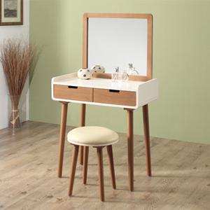 원목도장_유로 오크화이트 2도어 화장대세트_의자포함