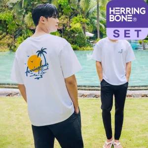 남자 래쉬가드세트 루즈핏 반팔 수영복 워터레깅스 긴바지 비치웨어  RI387 AD517