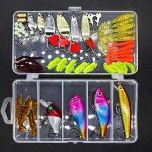 프로 앵글러 루어낚시 미끼 세트 포퍼 스푼 웜 인조-WFC69FA