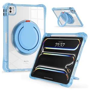 아이패드 프로7세대 13.0인치 2024년 회전 원형링 아머 투명 태블릿 케이스
