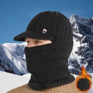 [라일리] Rly 겨울 캡 니트 방한모자 얼굴보호 일체형 넥워머  20273726)