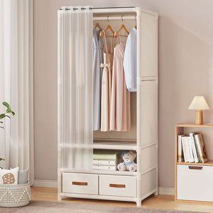 OS 심플 2단 수납형 간이옷장 WFHOHY5