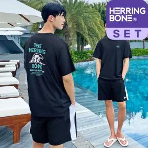 남자 래쉬가드세트 루즈핏 반팔 수영복 반바지 비치웨어 빅사이즈 RH367 AD203