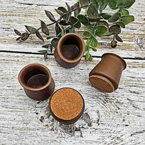 의자 발 보호캡 중형 원형 실리콘 갈색 바닥 보호용 (WFHZNFJ)