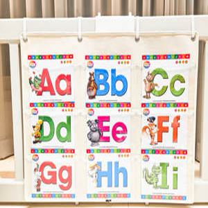 마이포켓 베이비룸 B타입 월포켓 전면 차트 책장 책꽂이 언어 낱말 카드 학습 교구 스트랩