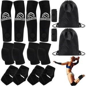 가이저레일리 2세트 비치 배구 액세서리 세트에는 무릎 패드 팔 소매 발목 지지대 브레이스 핑거 스포츠 가드 드로스트링 백이 포함되어 있으며, 초보자용 패스 트레이닝을 위한 제품입니다