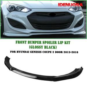 현대 제네시스 쿠페 2 도어 2013-2016 앞 범퍼 스포일러 립 탄소 섬유 룩/글로스/매트 블랙 하부 스플리터