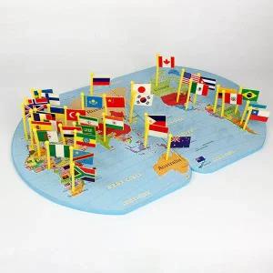 만국기50개국 세계지도 보드게임 B1254