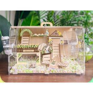 골든햄스터 케 사육장 리빙박스 애완 소형 특대형 타핏케 애완동물 햄스터집 2층