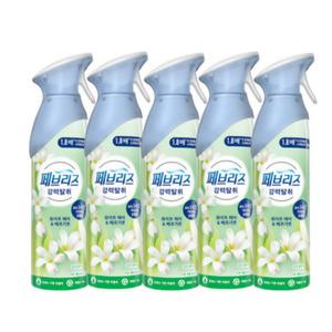 페브리즈 에어 공기탈취제 화이트 페어 베르가못 165g 5개