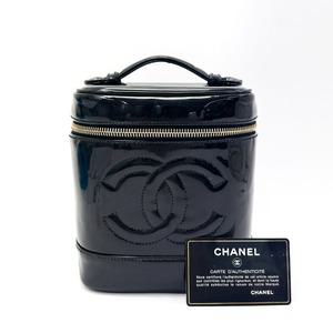 샤넬 에나멜 코코 마크 블랙 4번대 베니티 토트백 5VCHB28867