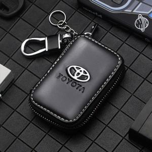 프리우스 튜닝 가죽 자동차 키 케이스 보호 체인 커버 도요타 Hilux Prius Corolla Camry 액세서리