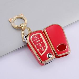 프리우스 튜닝 Toyota Corolla 2020 용 TPU 자동차 키 케이스 Camry 70 Prius C-HR Clicker 커버 홀더 4