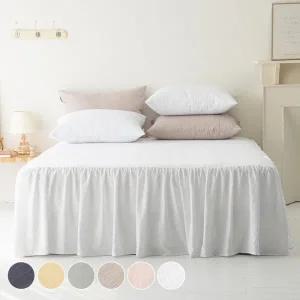 부드러운 티라미수 알러지케어 퓨어스킨 홑겹 레이스 침대스커트 SS/Q/K/라지킹 프릴 침대커버 6컬러 30438