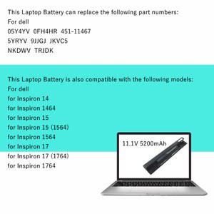 호환 새로운 노트북 배터리 Dell Inspiron NKDWV 1564 용 TRJDK, 1764