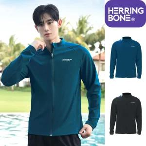 남자 루즈핏 집업 래쉬가드 긴팔 비치웨어 수영복 상의 RI383M