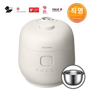 [앱전용5%추가할인]쿠첸 본사직영 브레인 풀스테인리스 듀얼프레셔 10인용 IH전기압력밥솥 CRH-TWS1010W