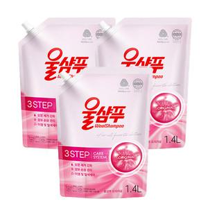 애경 울샴푸 오리지널 중성세제 겸용 리필 1.4L 3개