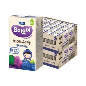 매일 요미요미 유기농주스 블루베리포도 125ml 48팩