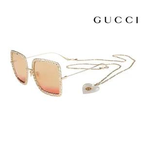 (국내당일출고)  명품 체인 스트랩 선글라스 GG1033S 001 스퀘어 메탈 여자