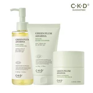 CKD 청매실 AHA BHA 요철제로 클렌징 오일 200ml + 팩솝 130g + 오일밤 50g