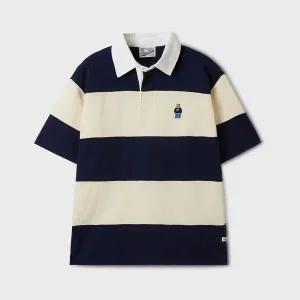 후아유 Steve Colorblock Collar T-Shirt WHHAF2421U248719