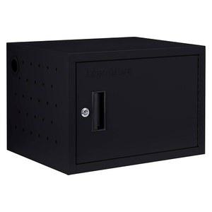 노트북 및 태블릿용 학습 구조 시리즈 12-디바이스 충전 스테이션, 12개 태블릿/크롬북용 벽걸이 잠금식 캐비닛, 블랙