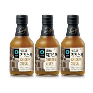 청정원 쉐프의 치킨스톡 340g 3개