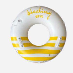 데코앤 힐링 80 옐로우 튜브 물놀이 수영장 원형 감성