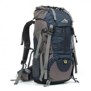 스포츠가방 대형 방수 가슴허리벨트 네이비 등산가방 50L 멀티수납 아웃도어 트래킹