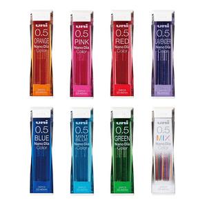 지울 수 있는 유니 나노다이아 컬러 샤프심 칼라샤프심 0.5mm (낱개)